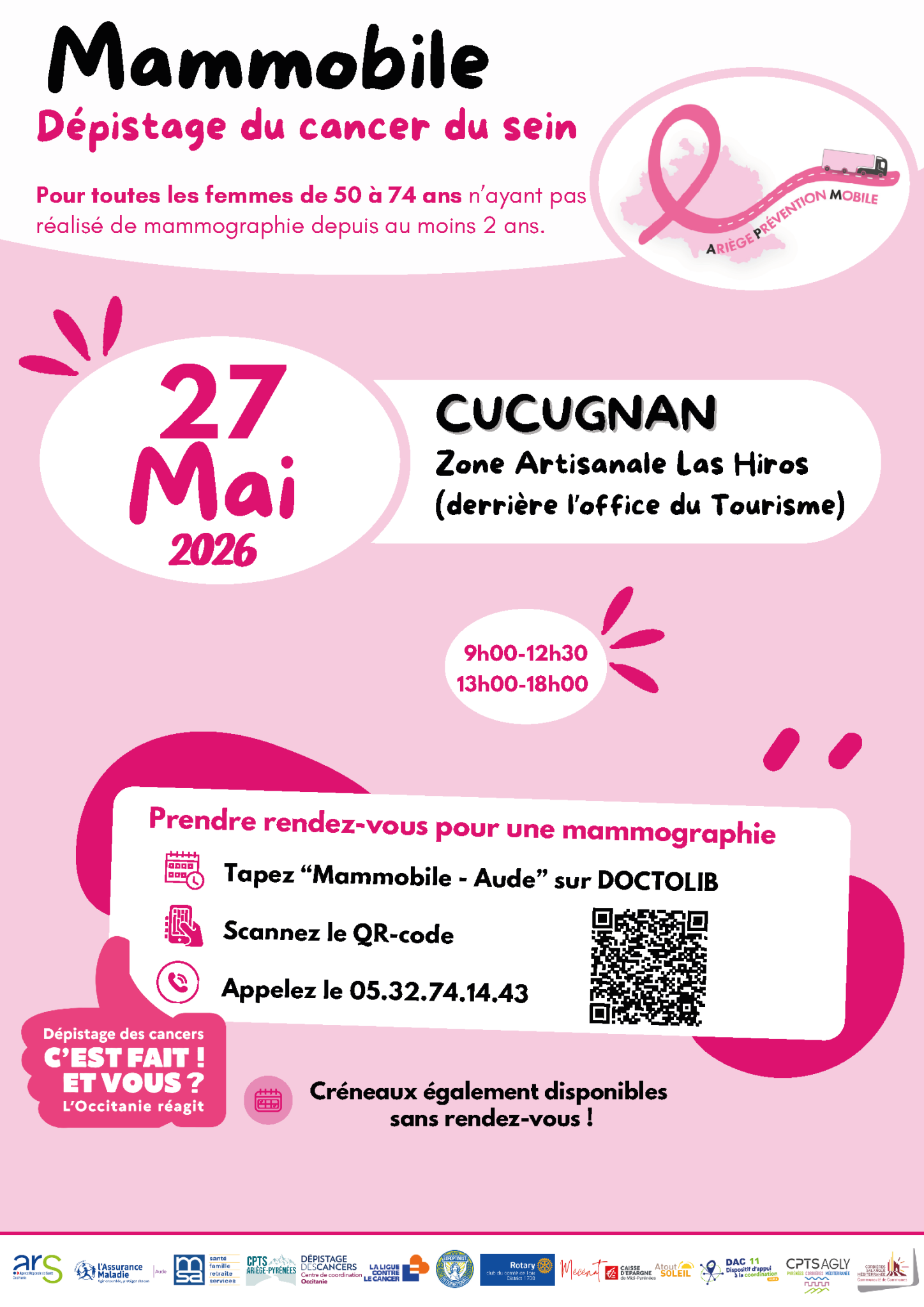 Mammobile CUCUGNAN70 - Communauté de communes d'Agly Fenouillèdes